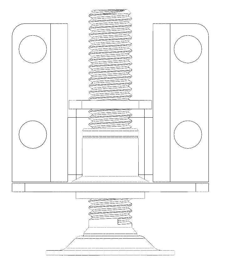 4x Heavy Duty Adjusting Plinth Feet, Small & Durable Plinth leveler, up to 250kg
