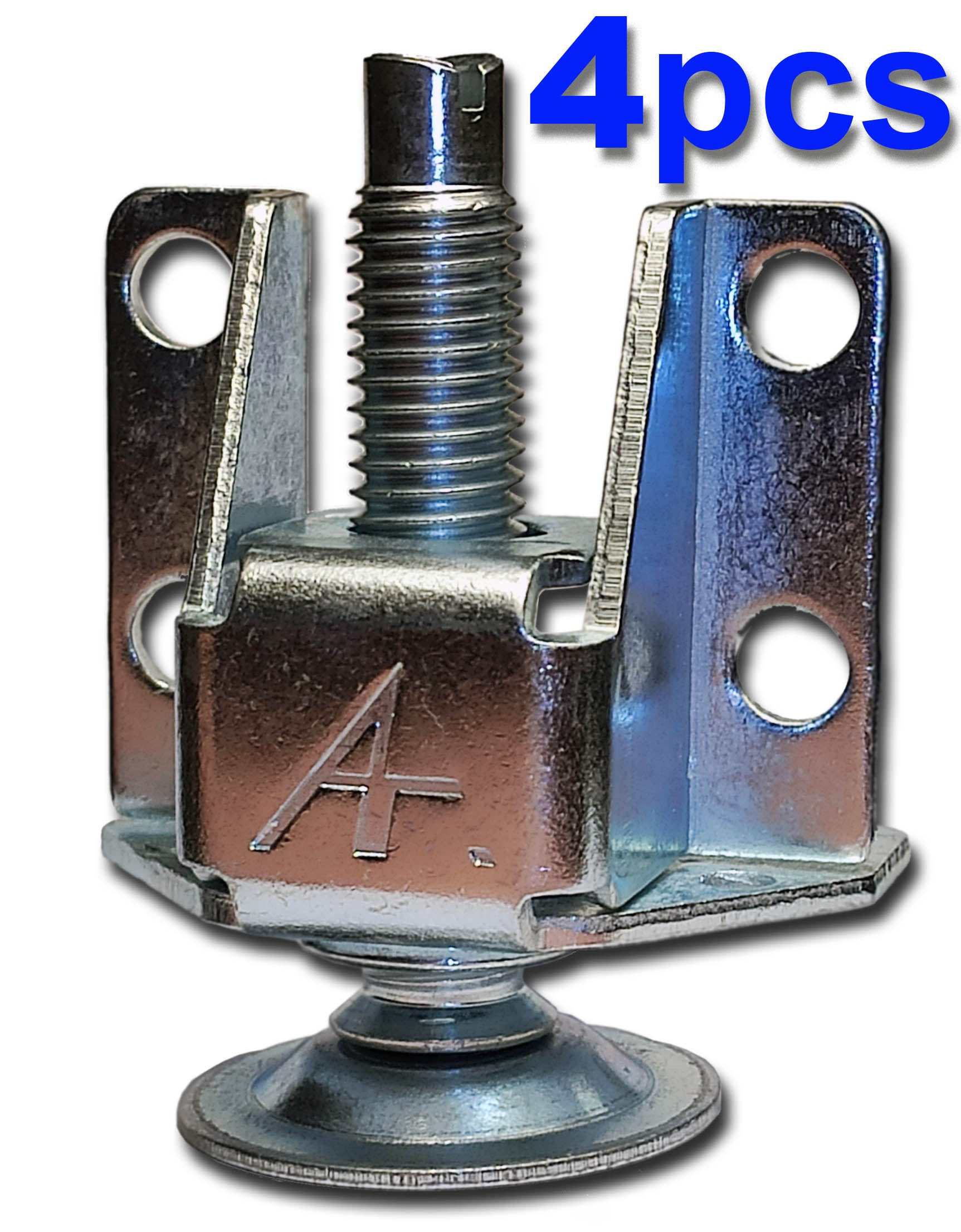4x Heavy Duty Adjusting Plinth Feet, Small & Durable Plinth leveler, up to 250kg