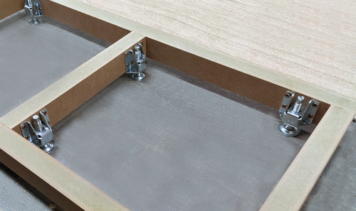 4x Heavy Duty Adjusting Plinth Feet, Small & Durable Plinth leveler, up to 250kg