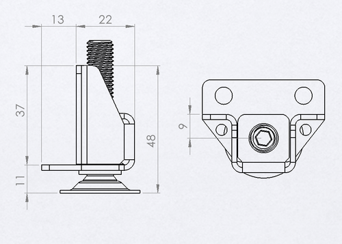 Adjustable Furniture Foot, Plinth Leveler, M10 Heavy Duty Lifting leveler